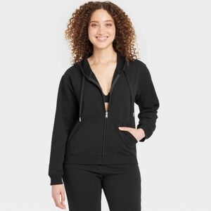 Women’s Fleece Zip-Up Sweatshirt - Auden Black M